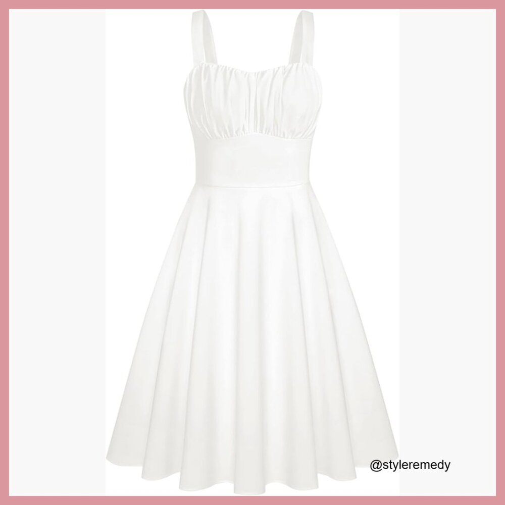 Polyester Elastane Sleeveless Sweetheart Neck A-L… - image 1